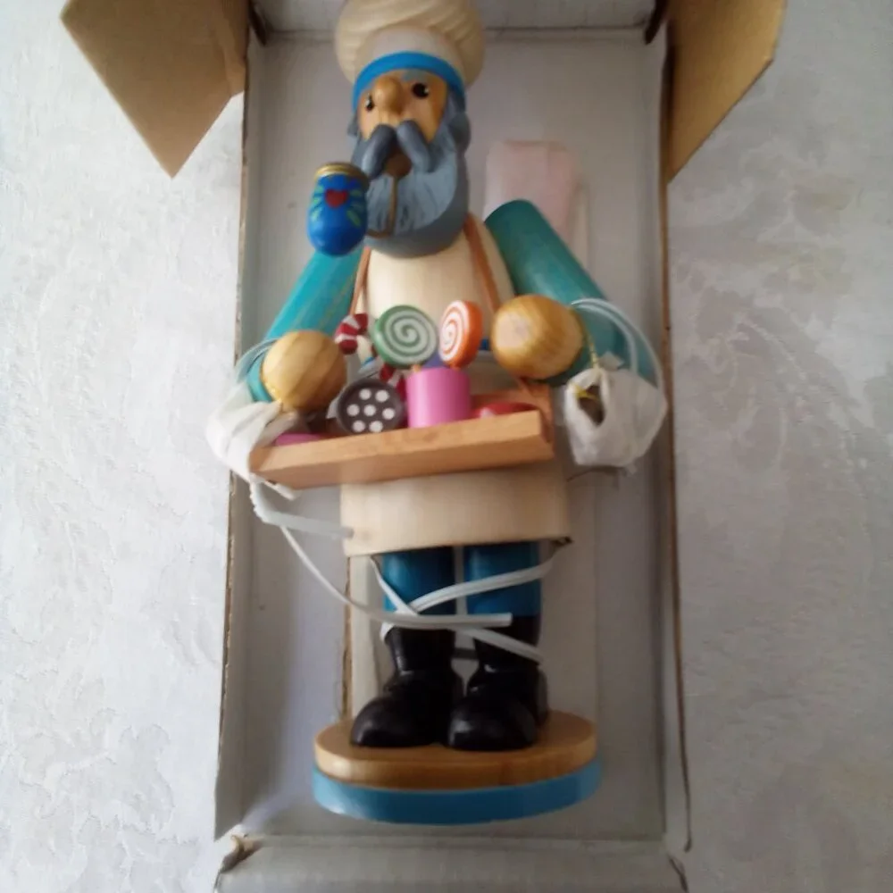 Candyman Vintage Old World Christmas Incense Smoker Merck Hand painted New In Bo